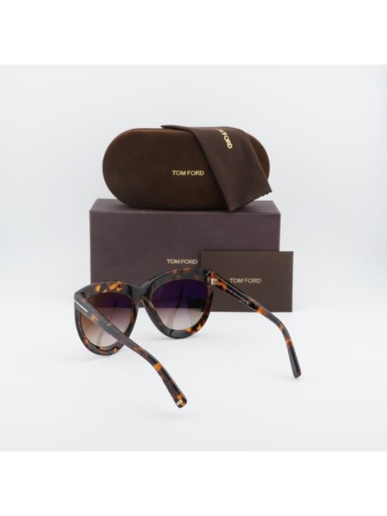 Tom Ford Doris FT1112 53G Sunglasses Havana Cat Eye Frame, Brown Lenses main image 5
